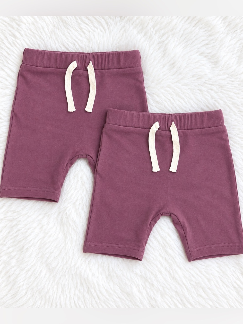 Australian-made soft shorts in purple size girls youth medium